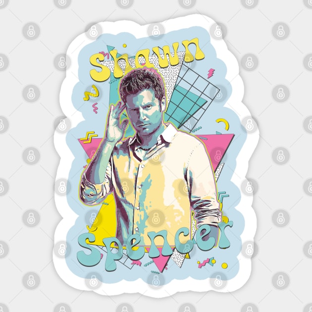90s Memphis - Shawn Spencer Sticker by Tv Moments